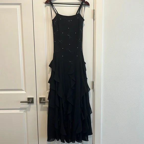 carnival cruise formal dress Amarra 89459 Ruffle A Line Corset Prom Dress Layer Slit – Glass Slipper  Formals main image 0
